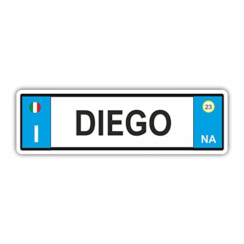 AMA SHOP ADESIVO SAGOMATO azzurro Forma di targa personalizzabile con nome |Sticker per Casco,Moto, Camper,Barca| autoTuning |