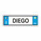 AMA SHOP ADESIVO SAGOMATO azzurro Forma di targa personalizzabile con nome |Sticker per Casco,Moto, Camper,Barca| autoTuning |