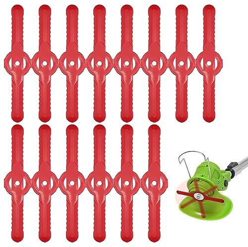 30Pcs Grass Trimmer Replacement Blades,Plastic Grass Trimmer Blades,135 mm Garden Mower Replacement Blades for Lawn,Garden,Orchard,Cordless Lawn Mower Cutting Blades Lawn Strimmer Accessories Tool