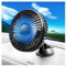 CGEAMDY Ventilatore per Auto, 3 Velocità Ventilatore Portatile USB, Rotazione Di 360 ° Ricaricabile Ventilatore Da Tavolo Silenzioso, 12 V Ventola Per Auto, Camion, Campeggio, Bici, SUV(Ventosa)