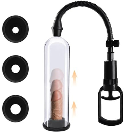 Penis Pump Sex Toys for Men, Vacuum Suction Penis Extender Cock Enlarger Penis Erection Training Cup for Male Toys4mens UK Couples Sex Gifts