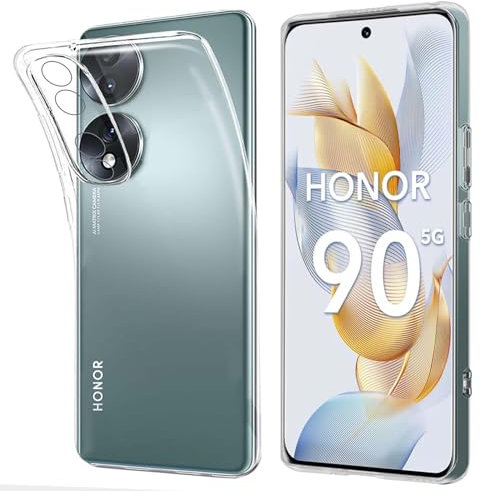 Xxmbbjy Cover per Honor 90 5G Custodia, Anti Ingiallimento Morbido TPU Silicone Protettiva Cover case per Honor 90 5G- Trasparente