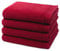 Möve - Superwuschel - 4 X Handtuch - im Set - Baumwolle (50 X 100cm Ruby)