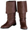 Stivali da Cavaliere medievali da Uomo Stivali Alti da Cavaliere Vintage da Pirata Stivali da Cowboy in Pelle PU, Accessori per Costumi Cosplay di Halloween,Marrone,45 EU