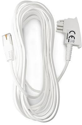 COXBOX 12 m DSL Flach-Kabel Fritzbox, Speedport, Easybox - TAE Flachkabel RJ45 weiß - VDSL ADSL WLAN Router-Kabel mit Twisted Pair für eine zuverlässige Verbindung