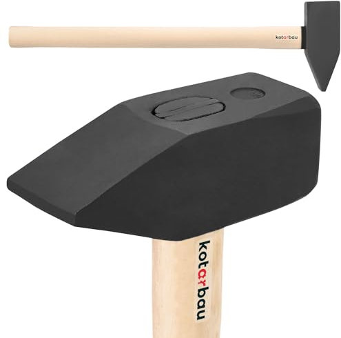 KOTARBAU® Hammer 8 kg mit Holzschaft Stahlhammer 800 mm Schlosserhammer Vorschlaghämmer Ingenieurhammer Werkzeug