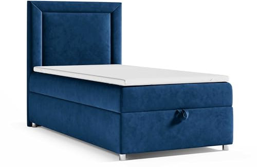 Best For Home Trinity K3 EinzelBett | Boxspringbett 70x200 mit Bonell Federkernmatratze 70x200 | MatratzenTopper 70x200 | Bett mit Matratze | Bett mit Stauraum | Lieferung an die Bordsteinkante