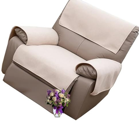 MeRcri Sofa Abdeckung Für Ledercouch, rutschfeste Sofa Cover, Couch überwurf Für Haustiere, Sofa Möbel Protector Verkauft in stück,Beige (Color : #Fibre Beige, Size : 55x55cm/2PCS)