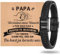 Vatertagsgeschenk Armband Herren mit Gravur Lederarmband Papa - Armband mit Name Personalisiert Armbänder für Herren Männer Schmuck Herren Ideales Papa Geschenk für Vater DAD Geburtstag Hochzeitstag