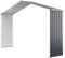 GOPLUS Kit Extension pour Abris de Jardin 330 x 255 x 210cm en Métal, Gris