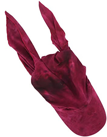 Damen Bandana mit Schirm Haarband Sommer Sonnenhut Kopftuch Visor Strand Cap Bandana Sonnenschutz Mütze Heißes Rosa Einheitsgröße