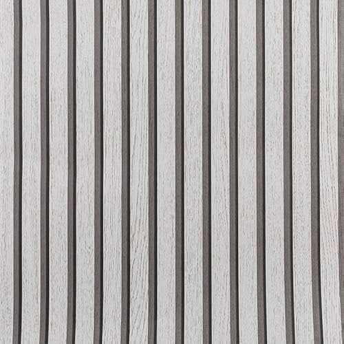 Snewvie Grey Oak Wood Slats Wallpaper Natural Wooden Slats Panelled Wallpaper 6 Roll Wooden Slat Wallpaper Wood Effect Modern Feature Wall for Livingroom,9.5 * 0.53M