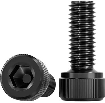 Drenky Vis Cylindriques Noir 20 Pièces M6 X 12mm Vis Cylindrique à Six Pans Norme DIN 912 / ISO 4762 En Acier Inoxydable A2 V2A Vis à Tête Cylindrique Entièrement Filetée Boulons