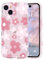 Micoden Cute Curly Wave Case for iPhone 15,Clear with Anti-Yellowing Flower Floral,Soft TPU Slim Bumper Shockproof Anti-Scratch Protective Wavy Cover for Girls Women-Pink
