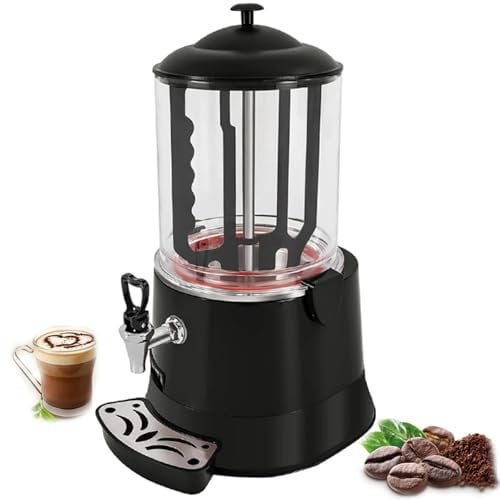 DHMYDPDZ Commercial Chocolate Melting Maker,Electric Hot Chocolate Maker, Hot Dispenser Warmer Machine,400W Chocolate Dispenser Transparent Bucket,For Heating Chocolate Coffee Milk Tea,10L