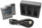 Dot.Foto BCX202 Premium 3.85v / 1800mAh Battery (2-Pack) and Triple USB Charger for DJI Osmo Action 3, Action 4
