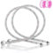 Huiguli G3/8 x M10 Tubi Flessibili per Rubinetto Cucina, 2 Tubi Flessibili 304 Intrecciato in Acciaio Inox, Tubo di Intrecciato Collegamento per Cucina, Lavabo, Bagno, Lunghezza 31.5inch