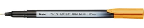 Pentel Pointliner colour S40 Fineliner - dye ink, 0.4 mm, gelborange (12 Stück)