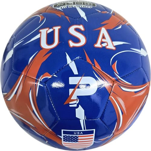 PLAYPRO Country Training Fußball – Elite Edition – für alle Altersgruppen – Größe 2, 3, 4 und 5 (USA – Blau, 5)