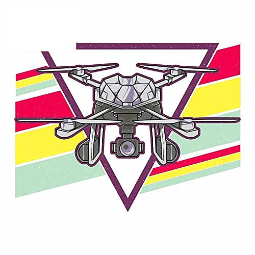 13 cm x 10,1 cm für Quadcopter Drohne Pilot Auto Aufkleber Windschutzscheibe Kühlschrank Aufkleber Cartoon Motorrad