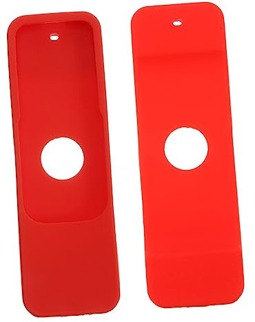 SEWACC 2 pièces Silicone Remote Cover Compatible avec Apple TV Protection Complète Chocs pour Télécommande Étui Silicone Rouge Durable Housse Rayures et Étanche pour Usage