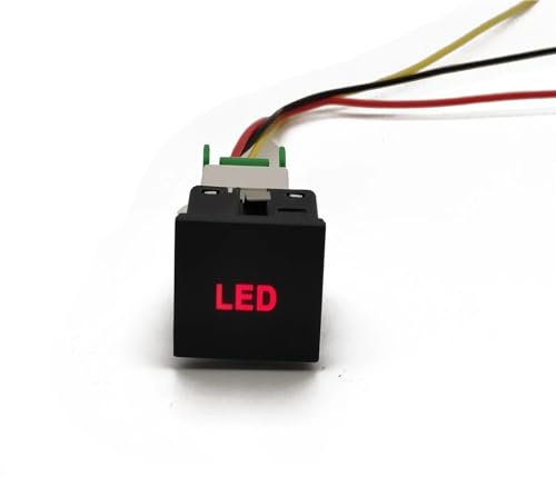 Motorstartknopf Auto-Mittelkonsolen-Umrüstknopf, rotes LED-Licht, Ein-/Ausschalter, passend für VW Golf 6 MK6 Jetta 5 MK5 Zubehör