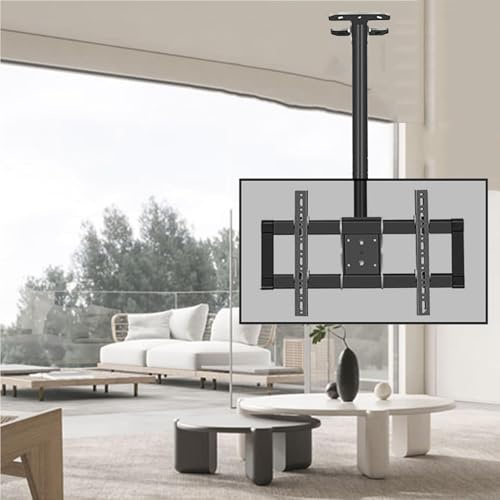 Ceiling Tv Mount Stand - Tv Wall Mount, Lift Tv Stand, Fits Most 39-90 Inch Tv, Tv Stand Height Adjustable 1080-1580Mm, Max 600 * 400Mm, Cable Line Hiding, Easy To Ins,Can Rotate 360°