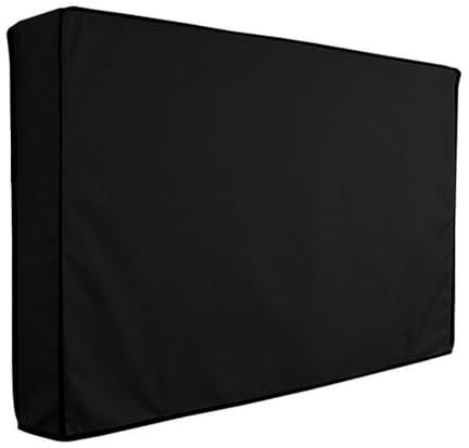 Vasiumic Pantalla protectora de TV para exteriores 600D impermeable, resistente a la intemperie, con bolsillo remoto, color negro (22-24 pulgadas) (30-32 pulgadas)