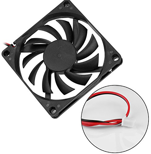 Picysa Juego de Ventilador de Refrigeración Silencioso para CPU, Enfriador de PC de Alta Velocidad para Disipador de Calor de Computadora, Color Negro, 2 uds., 8cm
