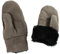 Sonia Originelli Fausthandschuhe aus Echtleder und Lammfell Schaffell warm und kuschelig, Farbe: mittelgrau, Gr. S