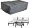 Melko Plane für Gartenmöbel 197 x 122 x 62 cm Abdeckhaube Rattan Essgruppe Plane Rattanmöbel Wetterschutz