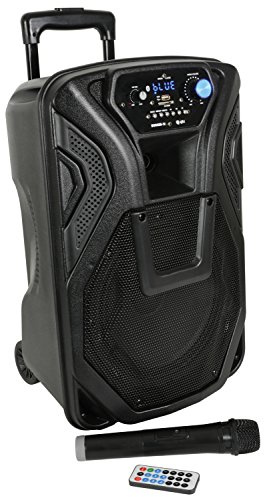 Busker 12 Portable Trolley PA System 2x VHF Mics, USB SD Media Player & Bluetooth