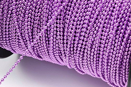 INWARIA Kugelkette Kupfer 1,5mm Metallkette 1m Meterware feine Kette Schmuckkette, KK-15,1,5mm,lila metallic