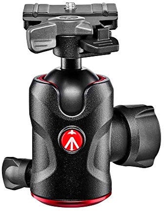 Manfrotto Testa a Sfera Compatta 496,Testa a Sfera Fluida per Treppiede Fotocamera, Stabilizzatore Fotocamera, Accessori Fotografia, per Inquadrature Impeccabili