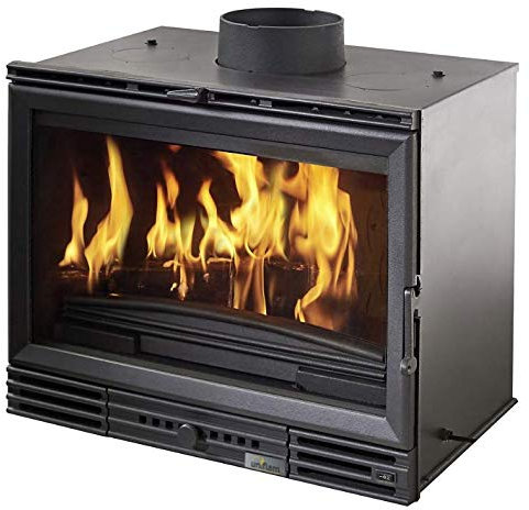 Made in francia - inserto caminetto a legna ventilato in ghisa 14 kw da 70 cm a-1 v 2023 - 31712