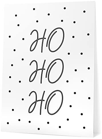 Papierschmiede® XMAS Poster Ho Ho Ho, 50x70 cm (B2) Deko mit Spruch zu Weihnachten, Wohnzimmer Wanddeko, Schlafzimmer, Küche Dekoration ohne Rahmen, Deko zu Weihnachten