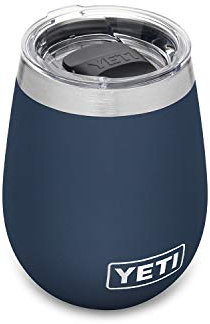 YETI Rambler 10 oz Wine Tumbler, Vacuum Insulated, Stainless Steel with MagSlider Lid, Navy