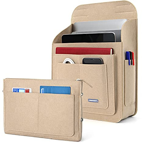 Lucky Sign - Taschenorganizer Rucksack multifunktional aus Filz für Fjällräven Classic 20L Rucksack Organizer, 28x12x40cm - Beige