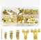 130 Pcs Crochet Mural Metal, Crochet pour Cadre Photo Crochets à Suspendre avec Vis Kit de Suspension de Tableaux, pour Toile, Photos, Horloge, Miroir (Couleur Or)
