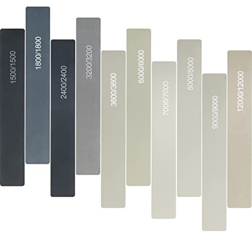 Honoson 10 Pcs Sanding Sticks Buffing Sanding Sticks for Plastic Models Assorted Grits Crafts Metal Wood Sandpaper Tools(High Grits Rating,Classic Style)