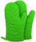Oven Gloves Heat Resistant Double Sided Non Slip Silicone Oven Mitts for Grilling Cooking Baking Barbecue - Silicone 1 Pair, Green Christmas Oven Gloves