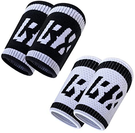 LYFT-RX Wrist Sweatbands, Slim Fit Design, Absorbs Sweat, Stretch Wrist Band - Schweissbander Handgelenk Weightlifting, Cross Lift, Gym, Gewichtheben,12cm Arm Schweißband, schwarz/weiß Klein