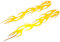 iSpchen 2 Stück Autoaufkleber Sport Racing Flammen Aufkleber reflektierende Sticker Auto Stoßstangen Aufkleber Motorrad Kraftstofftank Abziehbild Dekoration Styling Aufkleber,24cm,gelb