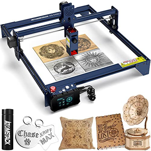 ATOMSTACK A5 M50 PRO Macchina per incisione laser, macchina per incisione laser 40W, router per legno CNC che taglia incisione laser di grande superficie 410x400mm, taglio laser a diodi 5.5W