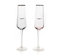 Widdop and Co Amore by Juliana Set of 2 Flute Rippled Glasses in Gift Box - (Engaged)