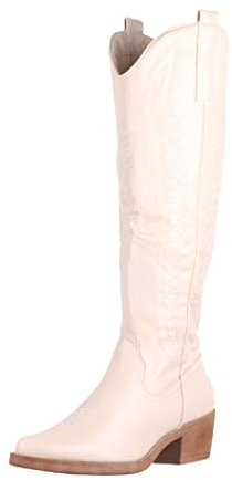Elara Damen Stiefel Cowboy Boots Chunkyrayan F1225 Beige-39
