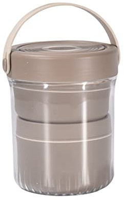 Termo Comida Caliente lata De Comida Sellada, Portátil, De Acero Inoxidable 304, Cubo Aislado, Fiambrera Para Llevar, Olla, Trabajadores De Oficina, Traer Arroz, Pequeña (marrón), Lata De Comida