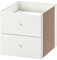 IKEA KALLAX Einsatz mit 2 Schubladen, 33 x 33 cm, Weiß Hochglanz
