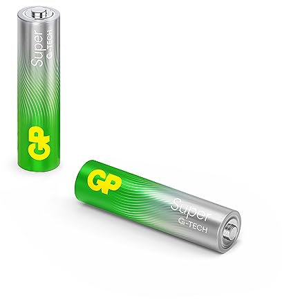 GP Super Alkaline Batterien AAA Micro, LR03, 1,5V, 2 Stück in Schrumpfverpackung, ideal für die Stromversorgung von Geräten des täglichen Bedarfs - Die Neue G-TECH-Technologie