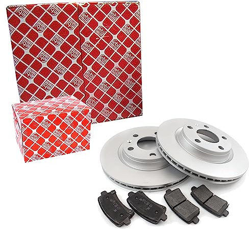 FEBI BILSTEIN Bremsen Set Bremsscheiben Scheibenbremsen Ø321 belüftet vorne + Bremsbeläge Bremsklötze für Insignia A Caravan Malibu 9-5